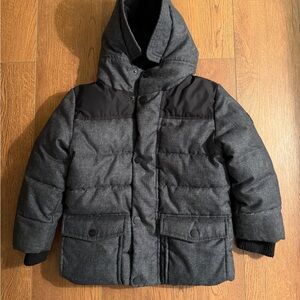 Michael Kors Toddler Charcoal and Black Heavyweight Puffer Jacket 3T